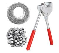 Lot de 40 pinces à plomb avec gaufrage, avec 40 joints ronds Ø 8 mm, Ø 10 mm et câble de plomb de 40 m, pinces d'étanchéité en acier, pour compteurs électriques, compteurs d'eau, compteurs de gaz