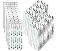 Lot de 40 plaques de réglage plates à griffes - Plaque de raccord galvanisée de 1 mm d'épaisseur - Dents de 8 mm de haut - Pour clous en bois - 10,2 x 5,1 cm