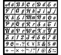Lot de 40 pochoirs en forme de lettres de l'alphabet et de chiffres pour loisirs créatifs, scrapbooking, dessin, chiffres et signes
