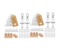 Lot de 40 porte-clés anges de remerciement pour mariage, gardiens de bébé