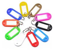 Lot de 40 porte-clés - Mélange de couleurs - Étiquettes avec insert - Anneaux porte-clés en plastique coloré - Étiquettes nominatives pour porte-clés, garage, bureau et cave