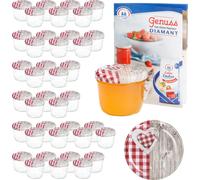 lot de 40 pots 230 ml To 82 bois coeur rouge couvercle incl. Diamant Gelierzauber livret de recettes