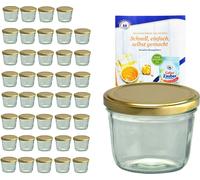 lot de 40 pots de 230 ml avec couvercle doré, y compris le livret de recettes de Diamant Gelierzauber