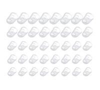 Lot de 40 protège-doigts antidérapants en silicone pour instruments à cordes, guitare, basse, comptage, couture, 5 tailles (transparent)