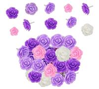 Lot de 40 Punaises en Forme de Fleur de Rose, Punaises Décoratives Punaises Fleur Mignonne Punaise pour Tableau en Liège Punaises Décoratives Punaises Murale pour Tableaux D'affichage
