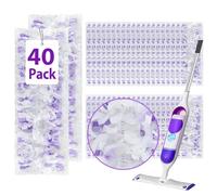 Lot de 40 recharges de tampons jetables et robustes pour balai Swiffer Power Mop - Recharges de rechange pour nettoyage du sol, non lavables et non parfumées, compatibles avec Swiffer PowerMop