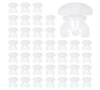 Lot de 40 rideaux avec système de rail, stoppeurs de rideaux, accessoires de rideau, accessoires de rideau, serrures de rechange (blanc)