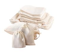 Lot de 40 sachets à épices réutilisables en coton - À remplir soi-même - 3 tailles différentes - Pour thé, café, filtre à épices