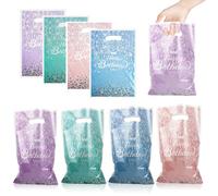 Lot de 40 Sacs Anniversaire, Sachets Anniversaire Garcon et Filles Sachet Bonbons Anniversaire, Sachet Anniversaire Enfant avec Poignée Convient aux Fêtes D'anniversaire pour Biscuits Noix Bonbons