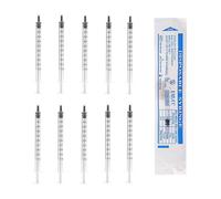 Lot de 40 seringues de colostrum de 1 ml emballées individuellement pour mesurer les liquides, laboratoires scientifiques, alimentation animale, huile et arrosage des plantes