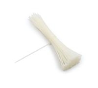 Lot de 40 serre-câbles en nylon, 3,6 x 200 mm, blancs, adaptés pour maintenir les câbles et organiser les espaces.