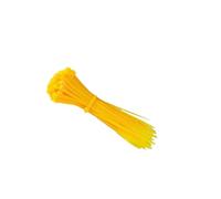 Lot de 40 serre-câbles jaunes en nylon 3,6 x 200 mm, parfaits pour regrouper les câbles et sécuriser des objets dans des projets de bricolage et d'organisation.