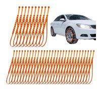 Lot de 40 serre-câbles pour pneus - Pour la neige - Antidérapantes - Câble de traction d'hiver - Pour la conduite hivernale sur véhicules, camions et véhicules tout-terrain