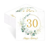 Lot de 40 serviettes anniversaire 30 ans, décoration serviette papier anniversaire 30 anss, serviette 30 ans anniversaires