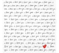 Lot de 40 serviettes de cocktail pour la Saint-Valentin (2 paquets de 20 carats) 3 plis Motif cœur manuscrit