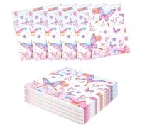 Lot de 40 serviettes de table de printemps, 33 x 33 cm, serviettes en papier de Pâques pour table de printemps, anniversaire, fête de jardin et mariage