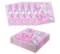 Lot de 40 serviettes de table de printemps pour fête dans le jardin, les mariages, les fêtes de printemps et de Pâques, 33 x 33 cm