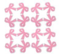 Lot De 40 Serviettes De Table En Papier Avec Nœud Rose : 16 X 15 Cm, Serviettes Jetables Pour Anniversaire De Fille, Papier Décoratif Absorbant Pour Le Dîner.