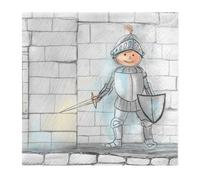 Lot de 40 serviettes en papier pour une fête de chevalier - Pour anniversaire d'enfant - Fabriquées dans l'UE.