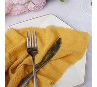 Lot de 40 Serviettes en Tissu crêpe de Gaze de Coton 42x42 cm, torchon de Table de Cuisine, décoration de pâques-Gingembre