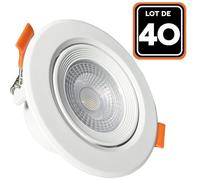 Lot de 40 Spot LED Encastrable Rond 5W - Blanc Neutre 4000K