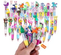 Lot de 40 stylos à bille multicolores 4 en 1 avec 4 couleurs, cadeaux d'anniversaire pour enfants, cadeaux d'anniversaire, enfants, école, stylos amusants pour fêtes d'enfants