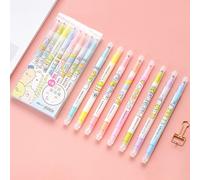 Lot De 40 Stylos À Double Tête Effaçables, Surligneur Mignon 8 Couleurs, Marqueurs De Dessin, Fournitures De Bureau Et D'écriture Scolaire