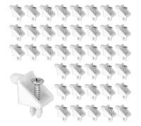 Lot de 40 supports de sol 5 mm blancs #101558, supports en verre pour supports de sol IKEA PAX, supports d'étagères, adaptés pour la réparation de portes d'armoire, d'étagères, de cloisons d'armoire,