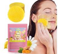 Lot de 40 tampons de curcuma à l'acide kojique, tampons nettoyants à l'acide kojique pour le visage au curcuma et à l'acide kojique, tampons de nettoyage au curcuma pour les taches sombres, tampons