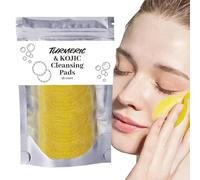 Lot de 40 tampons nettoyants au curcuma pour le visage | Tampons de nettoyage au curcuma kojic aci-d pour le visage | Coussinets moussants exfoliants au curcuma, aci-d kojique et curcuma, pour un