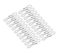 Lot de 40 tendeurs élastiques réglables avec crochets pour bâches, équipement de camping, camion, charges, noir, 25 cm, extensible jusqu'à 50 cm, latex robuste