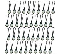 Lot de 40 tirettes de fermeture éclair lumineuses phosphorescentes | Matériau en polyuréthane thermoplastique pour un repérage facile dans l'obscurité. Convient pour les sacs à dos, tentes