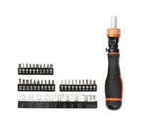 Lot de 40 tournevis compacts avec embouts ergonomiques à cliquet simples pour ensemble réglable