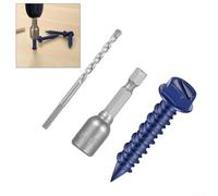 Lot de 40 vis à béton en acier au carbone M6,5 x 32 mm pour une fixation sûre sur des briques en béton et des surfaces en bois