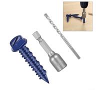 Lot de 40 vis à béton M6,5 x 32 mm en acier au carbone auto-taraudeuses compatibles avec les blocs de briques en béton et les surfaces en bois