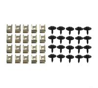 Lot de 40 vis autotaraudeuses à tête hexagonale et clip de fixation avec rondelle compatible avec séries E81 E82 E87 E88 F20, Série 3 E21 E30 E36 E46 E90 E91 E92 E9