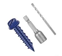 Lot de 40 vis autotaraudeuses M6,5 x 32 mm en acier au carbone pour blocs de béton et projets de montage en bois