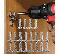 Lot de 40 vis autotaraudeuses TEK à tête bombée en acier inoxydable 410, vis auto-perceuses pour métal/meubles, construction et réparation, tête bombée, foret de tournevis Phillips (19 mm)