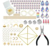 Lot de 400 attrape-soleil en cristal - Kit de bricolage - Attrape-soleil - Décoration de fenêtre - Carillon éolien - Bricolage - Décoration de fenêtre à suspendre pour la maison, le bureau, le jardin