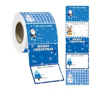 Lot de 400 autocollants pour cadeaux de Noël, étiquettes de cadeaux de Noël, décorations pour étiquettes de Noël, étiquettes de cadeaux de fête, 7,5 x 5 cm par m