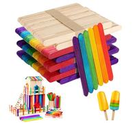 Lot de 400 Bâtons de Bois Bricolage Naturel, Bâtons de Bois Bricolage, Batonnet en Bois, Abaisse Langue Adulte, Abaisse Langue, Bâtons de Bois Bricolage en pour des Travaux Artisanat et pour Créatifs