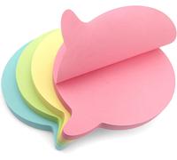 Lot De 400 Bloc-Notes Repositionnables En Forme De Coeur-Couleurs Pastel-76x76 Mm-4 Blocs De 100 Feuilles-Bleu,Rose,Vert,Jaune