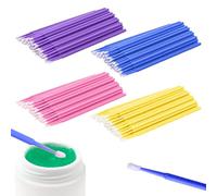 Lot de 400 brosses à cils, peigne à cils, en silicone, micro-applicateurs, jetables, pour le maquillage, les extensions de cils, les dents et les oraux