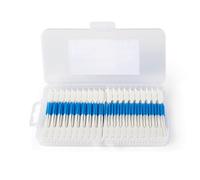 Lot de 400 brossettes interdentaires et cure-fil dentaire en silicone bleu, design 2 en 1 pour appareils dentaires