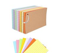 Lot de 400 cartes lignées, 12,5 x 7,6 cm, cartes d'apprentissage, cartes flash, cartes d'index, cartes de vocabulaire, cartes de modération, cartes flash, en 8 couleurs, pour l'apprentissage, le