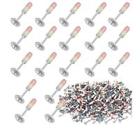 Lot de 400 clous pour murs en béton, pour pistolet à ongles, mini clous de 7,3 mm pour plafonds, clous ronds pour pistolets à ongles, convient pour pistolets à ongles, cache-fil, installation fixe