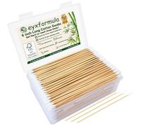 Lot de 400 cotonstiges 15,2 cm de long avec boîte réutilisable - Cotonstiges 100 % naturels respectueux de l'environnement avec bâtons en bois - Applicateurs non stériles à pointe en coton pour