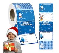 Lot de 400 étiquettes autocollantes de Noël - 7,5 x 5 cm - Autocollants décoratifs pour festival, anniversaire, fête de mariage