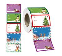 Lot de 400 étiquettes autocollantes de Noël en papier 7,5 x 5 cm pour festival, anniversaire, mariage