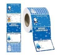 Lot de 400 étiquettes autocollantes de Noël en papier 7,5 x 5 cm pour festival, anniversaire, mariage
